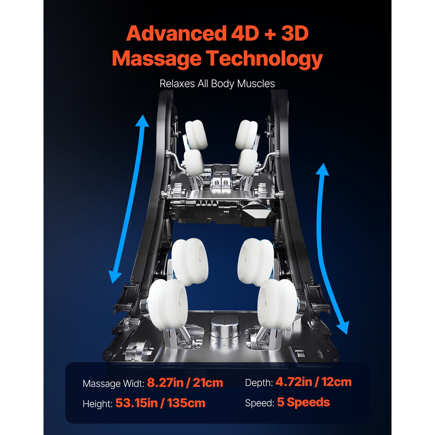 Full Body Massage Chair Zero Gravity 3D Shiatsu Recliner with Sl-Track