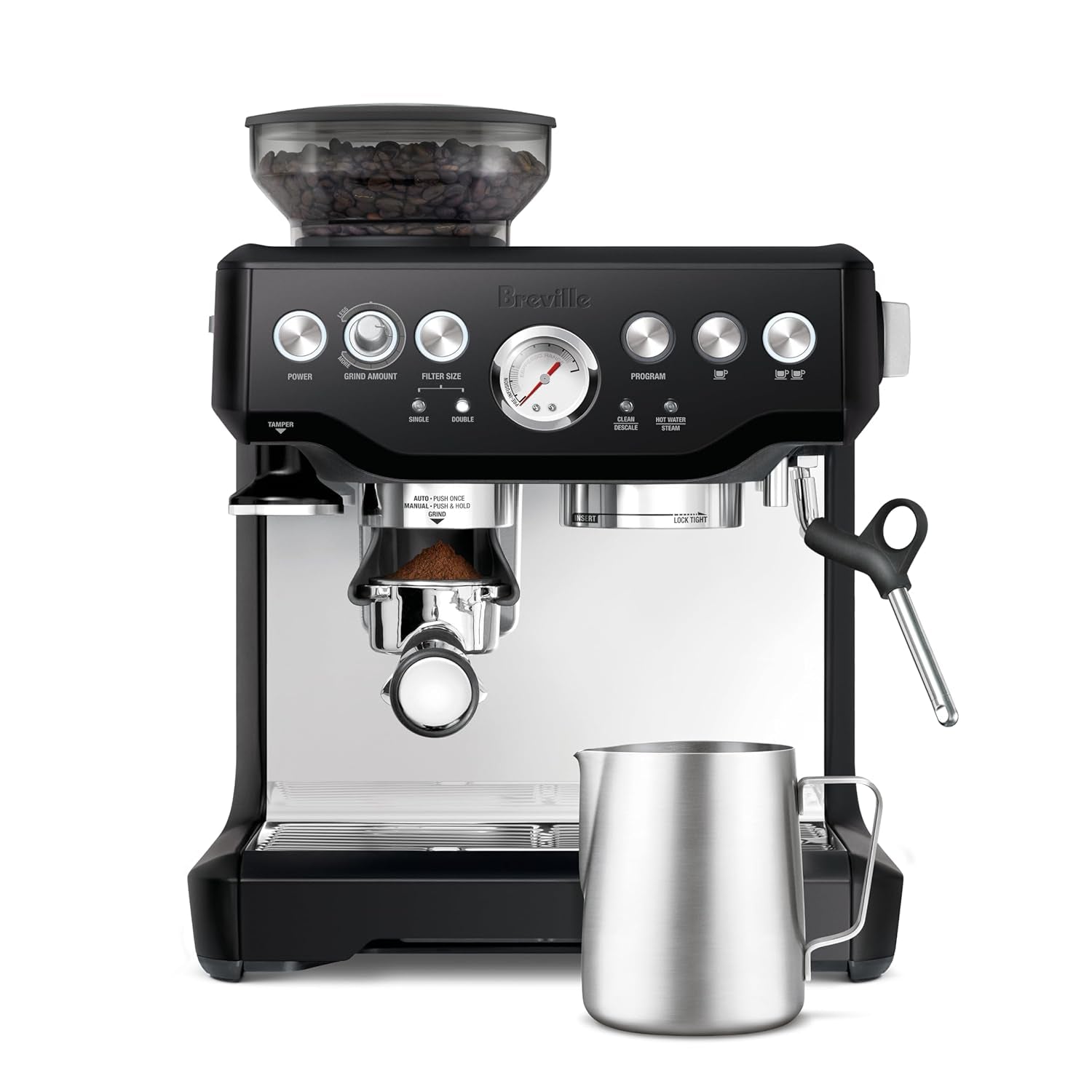 Breville BES870BTR Barista Express Espresso Machine, Black Truffle
