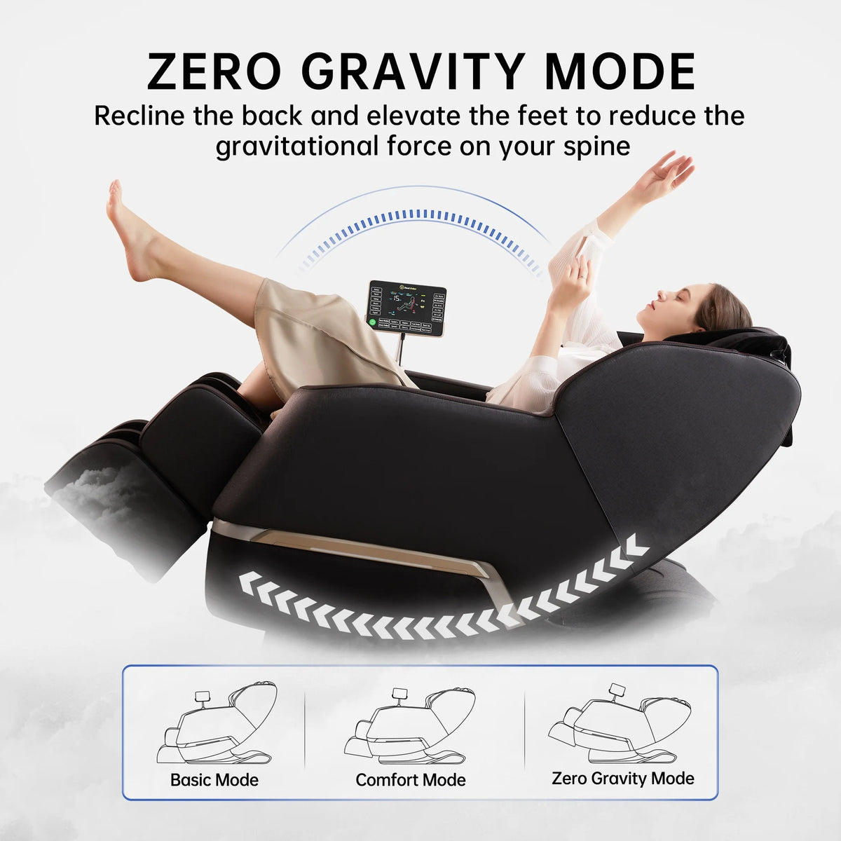 Full Body Zero Gravity Shiatsu Recliner Electric Massage Chair, Black