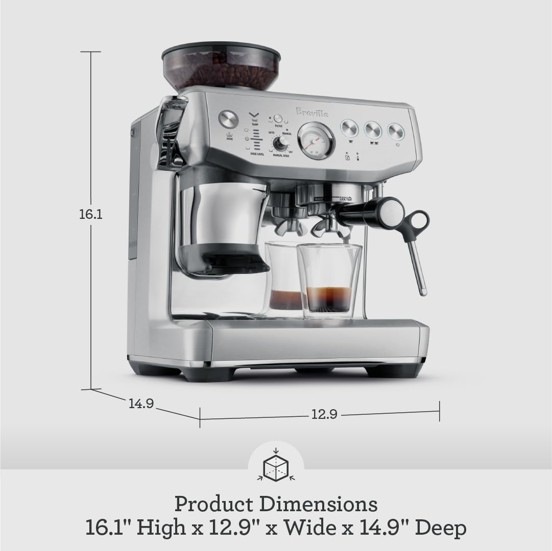 Breville BES876BSS Barista Express Impress, Brushed Stainless Steel
