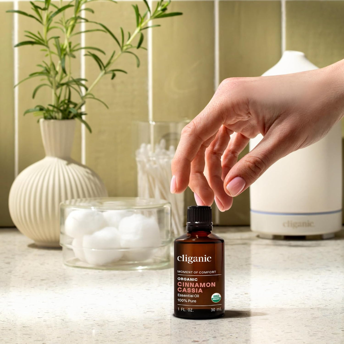 Organic Cinnamon Cassia Essential Oil for Diffuser, Pure, 0.33Oz