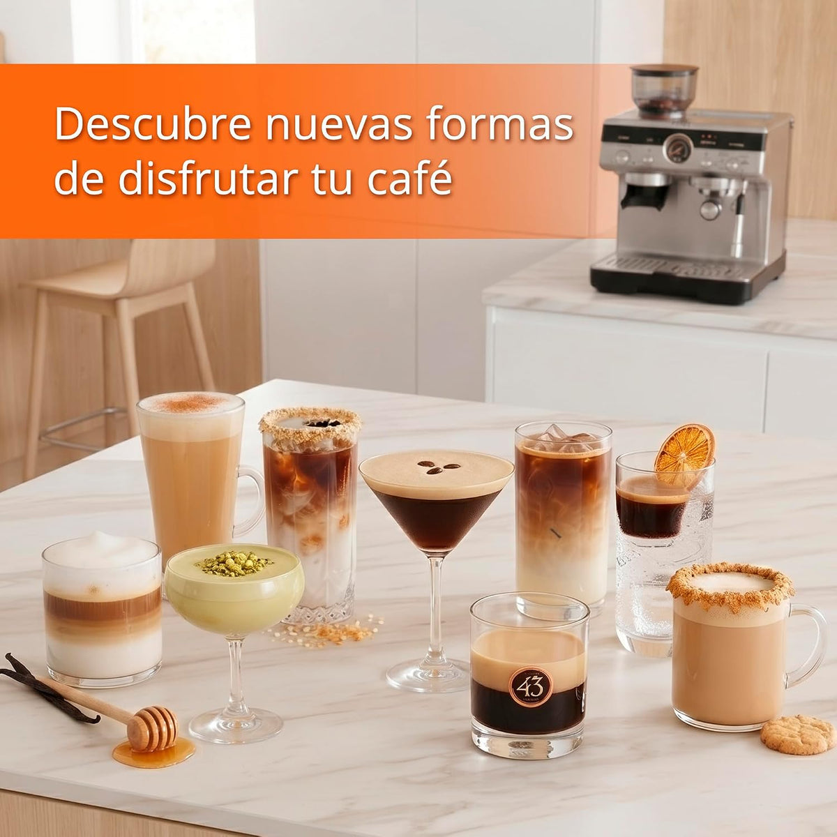Barista Espresso Machine with Built-In Grinder, 30 Settings
