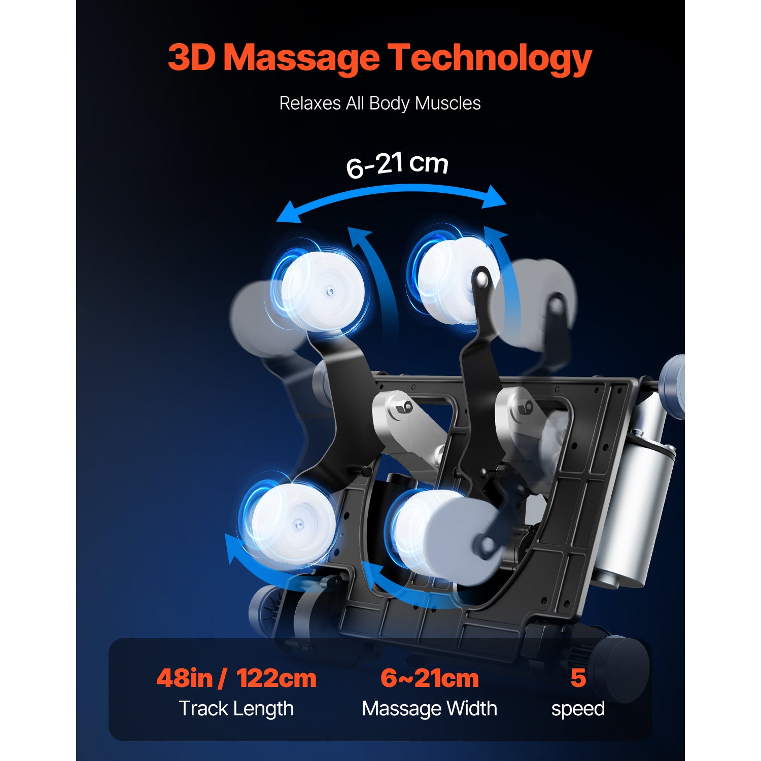 Full Body Massage Chair Zero Gravity 3D Shiatsu Recliner with Sl-Track