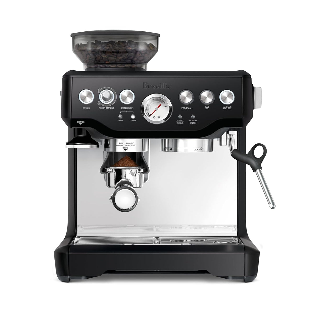 Breville BES870BTR Barista Express Espresso Machine, Black Truffle