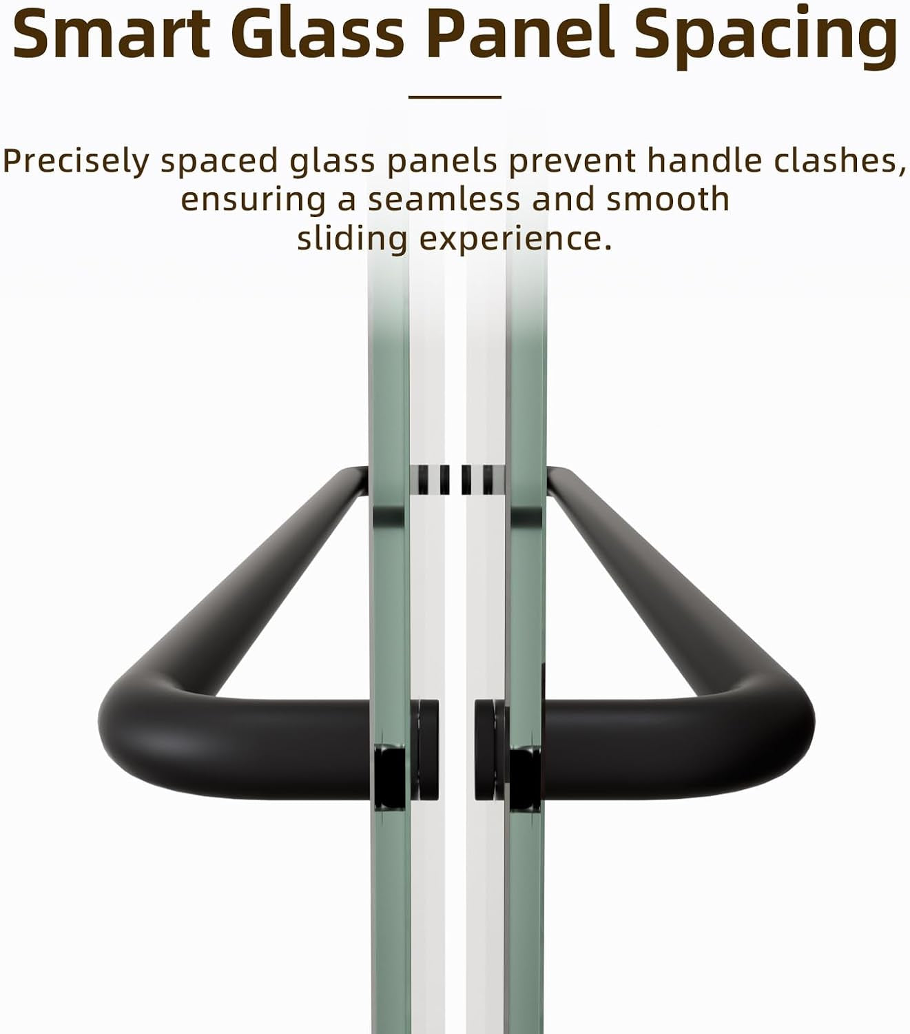 Double Sliding Shower Door,44-48" W X 70" H,Matte Black