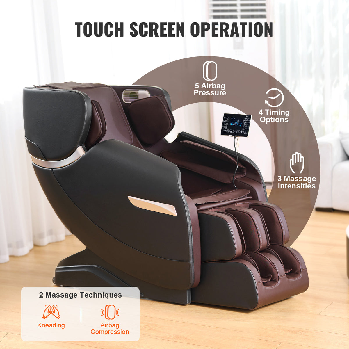 Full Body Massage Chair Zero Gravity 3D Shiatsu Recliner with Sl-Track