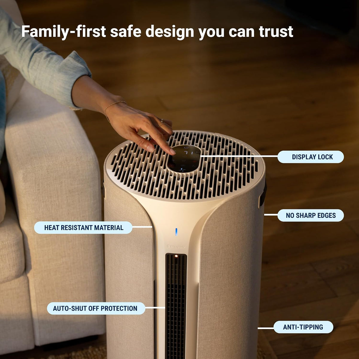 BLUEAIR Comfortpure Most Powerful 3-In-1 Cooling, Heating, Air Purifier – Hepasilent Cleaner for Home, Pets, Allergies, Dust, Odor, Covers 1689 Sqft in 1 Hour – All Season Comfort for Large Rooms