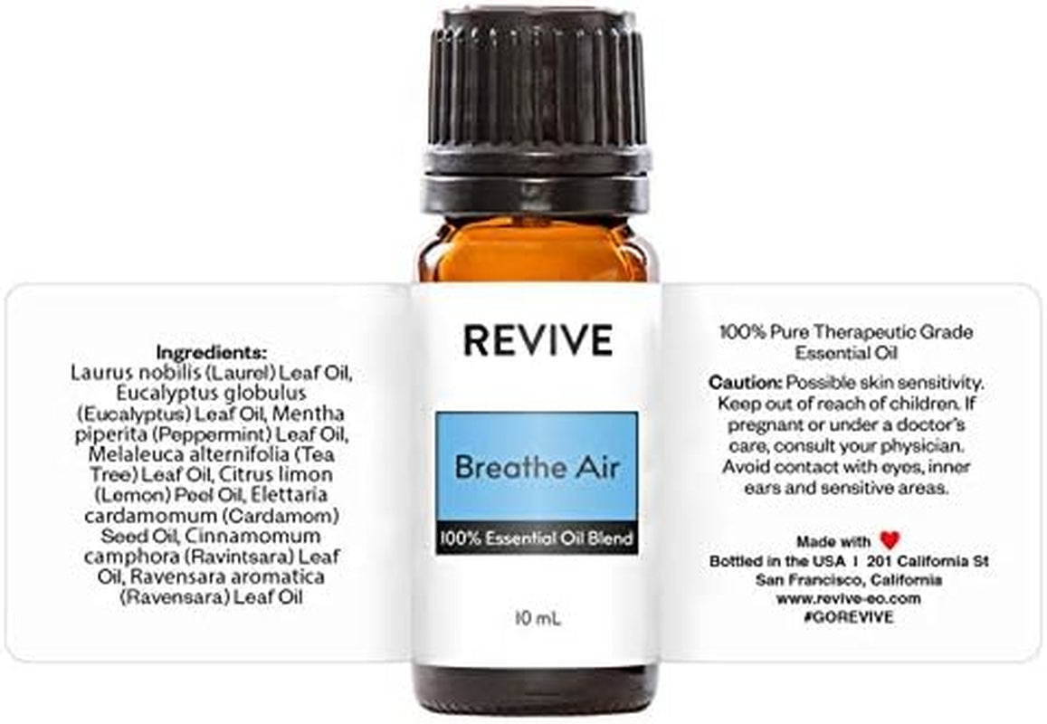 Breathe Air Essential Oil Blend by Revive Essential Oils - 100% Pure Therapeutic Grade, for Diffuser, Humidifier, Massage, Aromatherapy, Skin & Hair Care