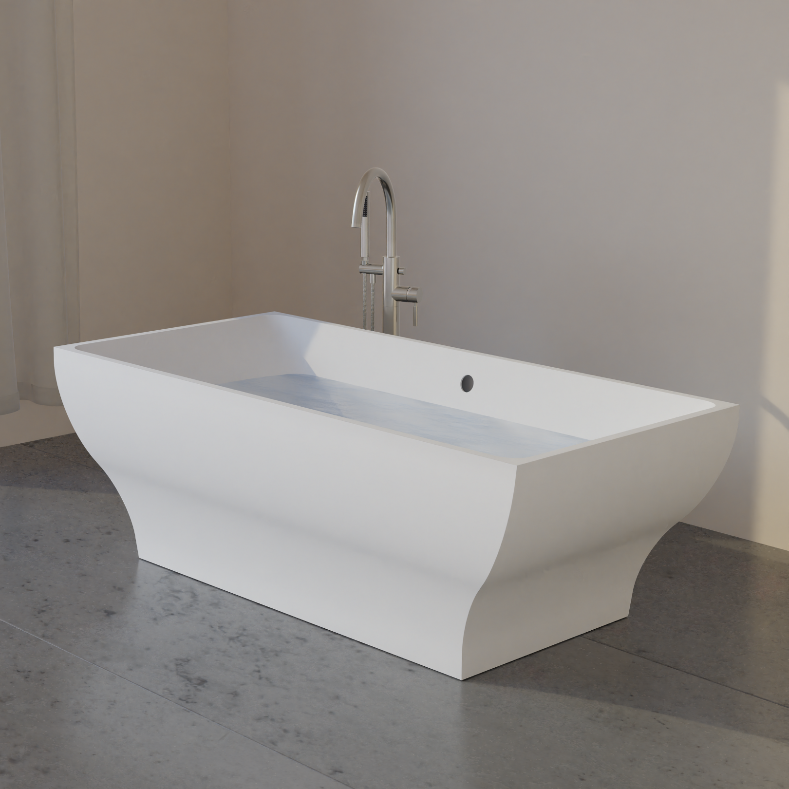 Roshelle - R6632 66" x 32" Freestanding Acrylic Soaker Tub, White, ROSHELLE67