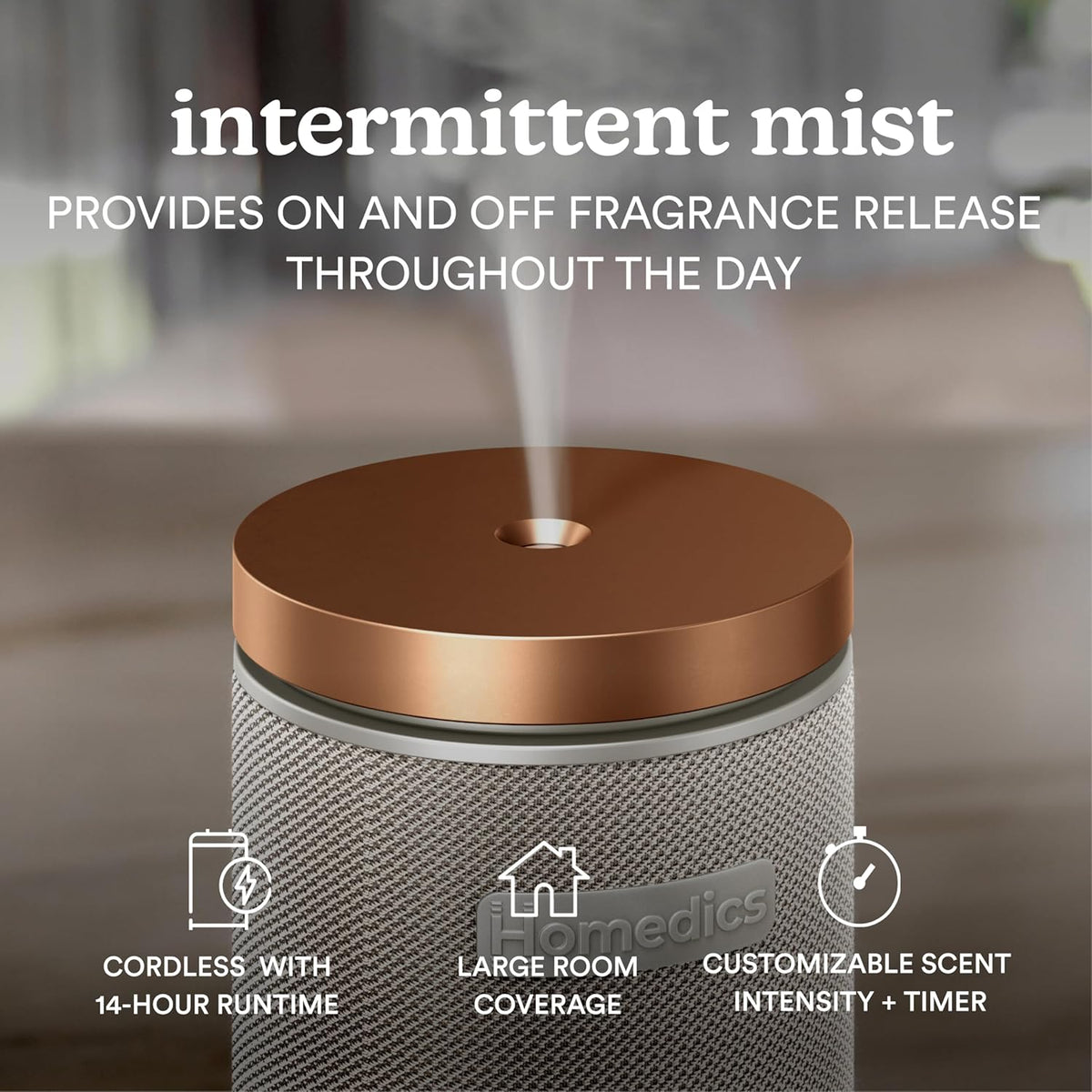 Serenescent Waterless Essential Oil Diffuser, Grey