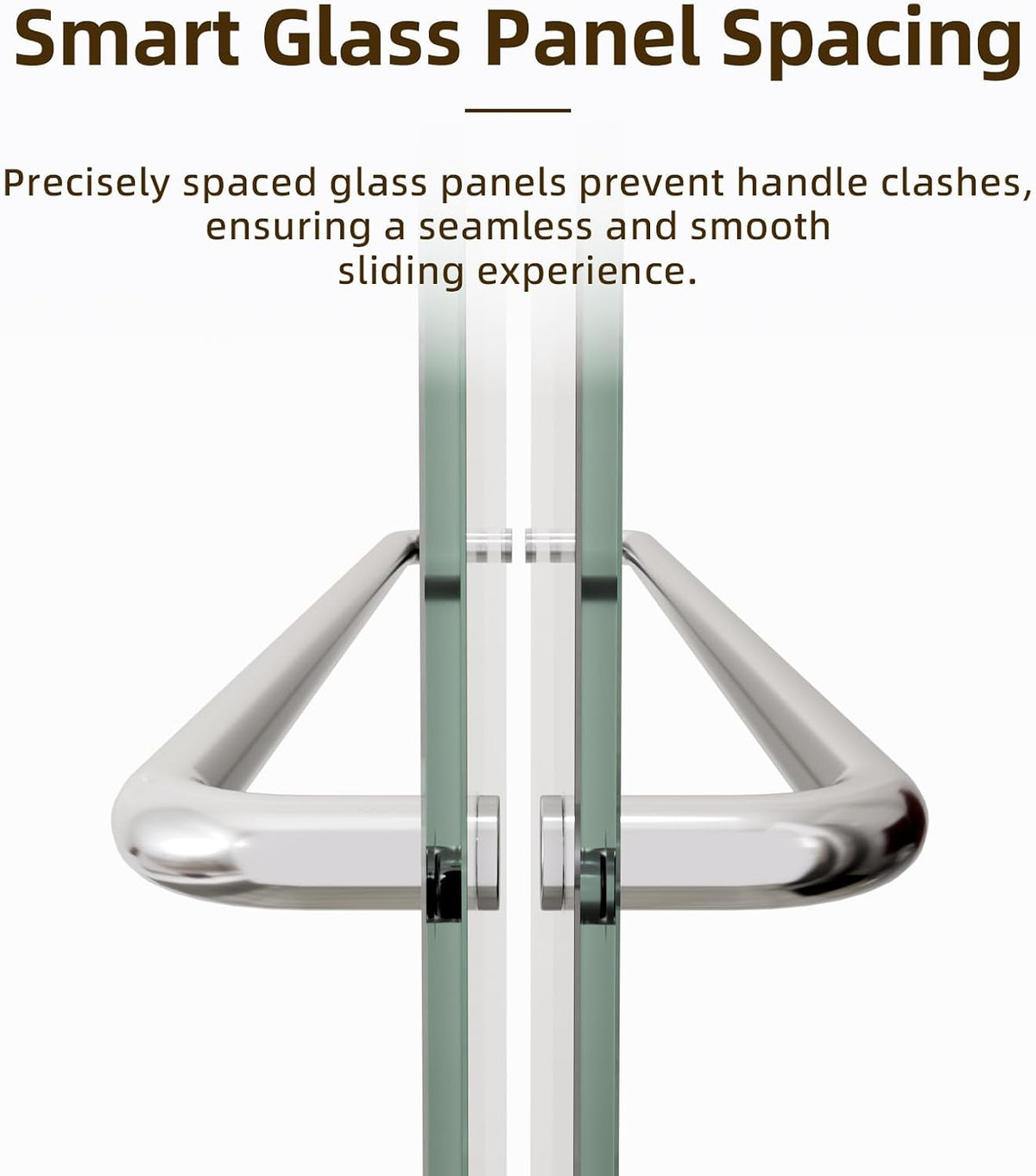 Double Sliding Shower Door,44-48" W X 70" H,Chrome