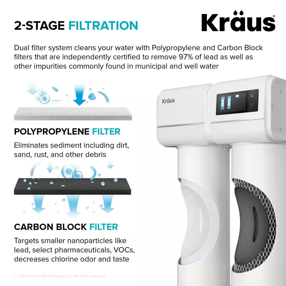 Britt Pull-Down Single Handle Filter Kitchen Faucet in Spot-Free Stainless Steel with Under-Sink Filtration System