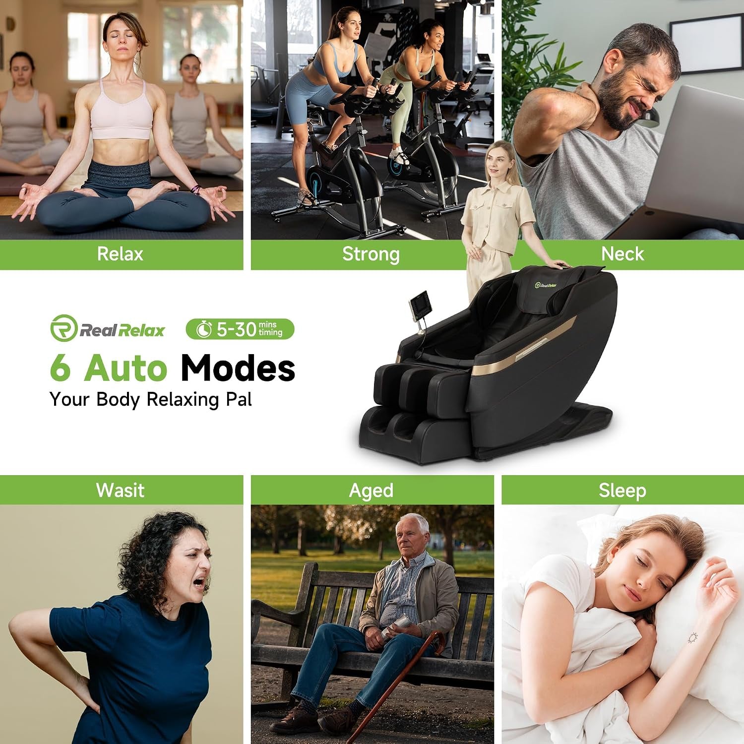 Full Body Shiatsu Massage Chair for Home Relaxation