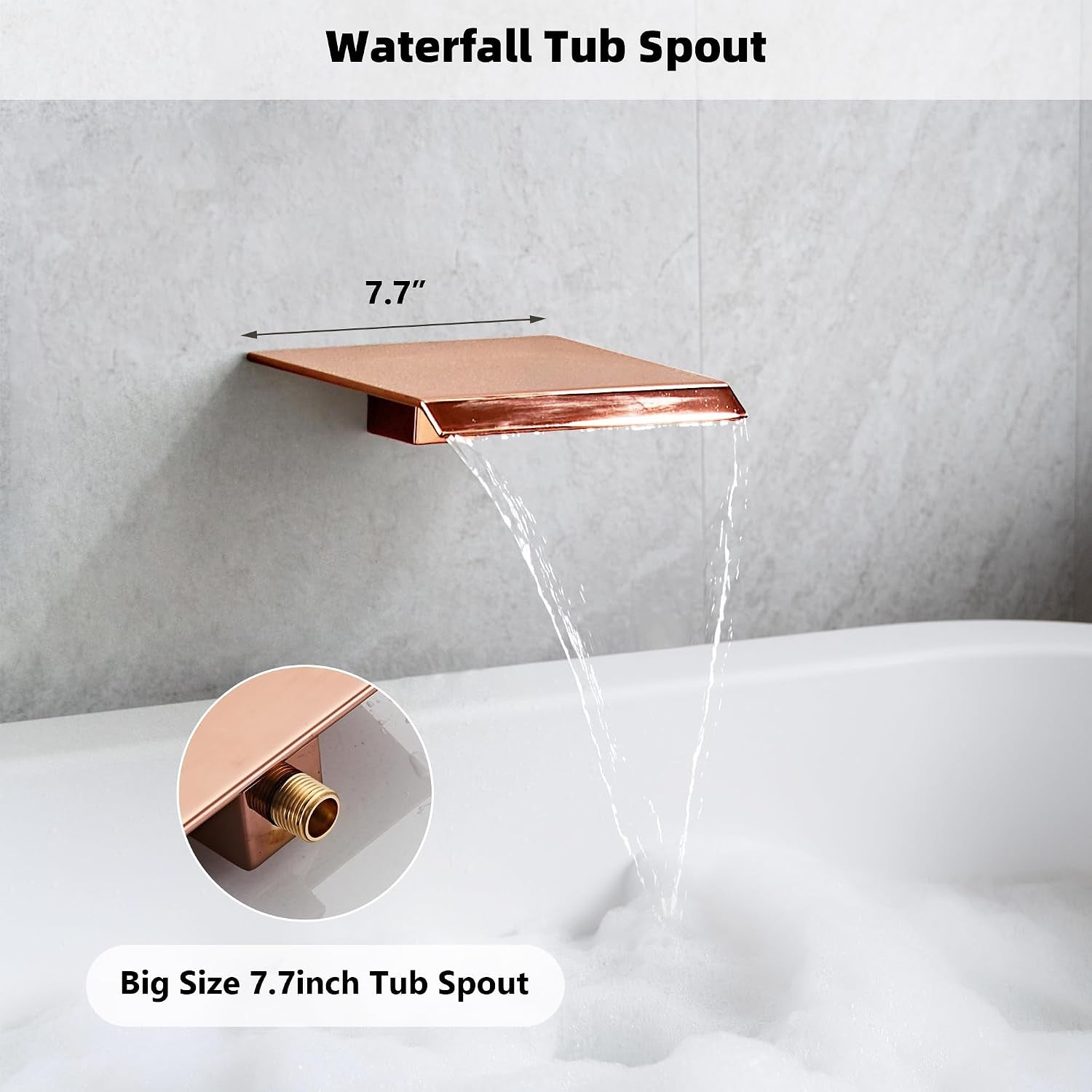 Rainfall Shower Faucet Set with Tub Spout 10 Inch, Shower Head