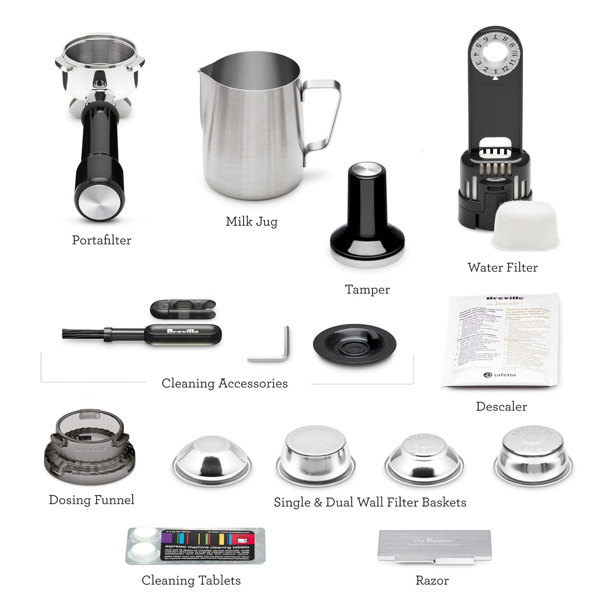 Breville BES870BTR Barista Express Espresso Machine, Black Truffle