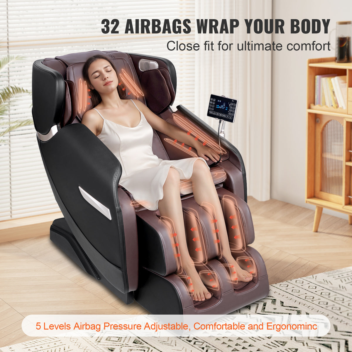 Full Body Massage Chair Zero Gravity 3D Shiatsu Recliner with Sl-Track