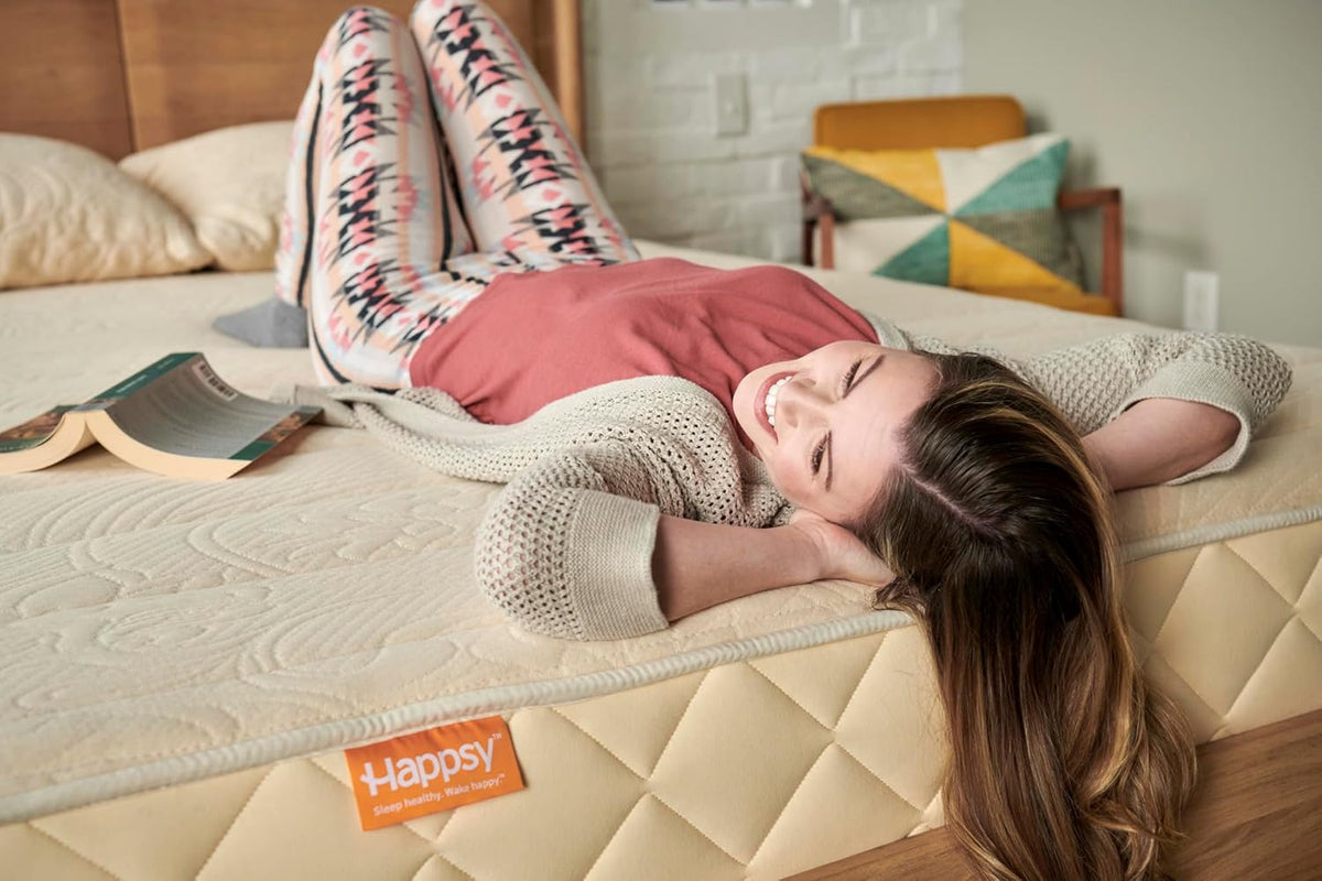 Organic King Mattress - 10 Inch Plush with Encased Coils - in Box for Pressure Relief & Comfortable Sleep - Naturally Cooling & Breathable Latex