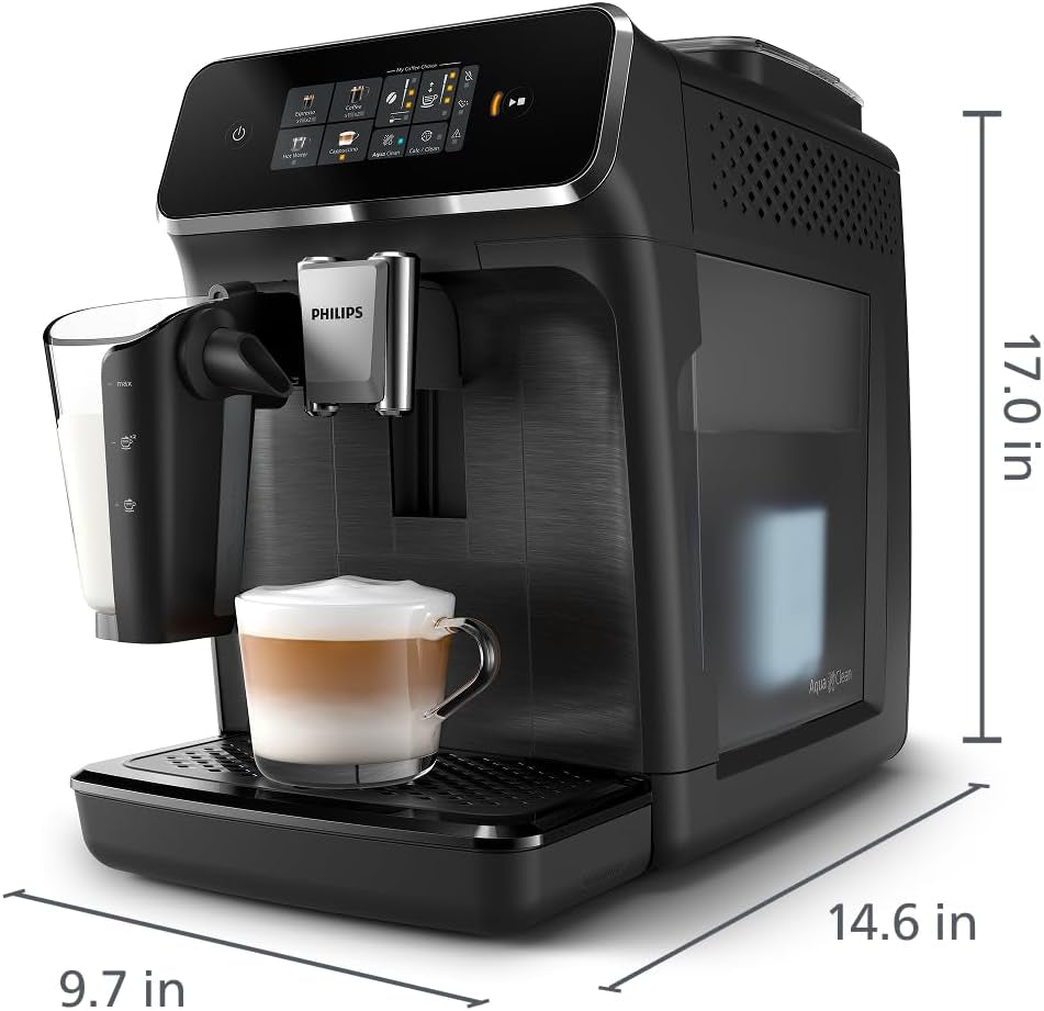 PHILIPS 2300 Series Fully Automatic Espresso Machine, Lattego Milk System