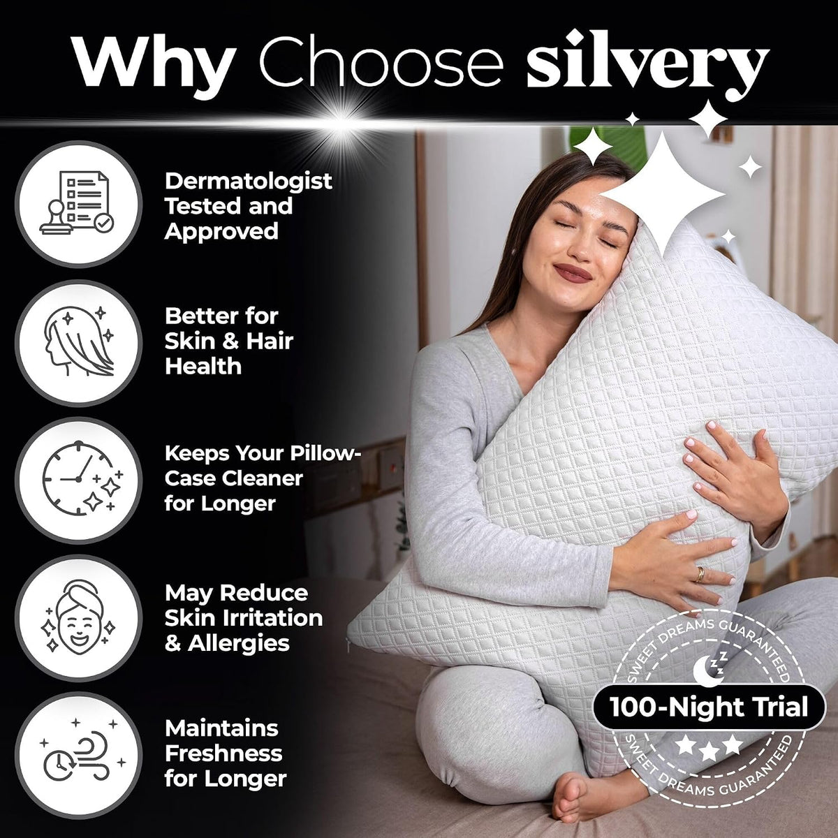 save More Bed Pillow (Queen) Bed Sheets (Queen) Value Bundle – Ultra Soft Cooling Sheets & Self-Cleaning Pillow for Hygienic, 5-Star Sleep Comfort