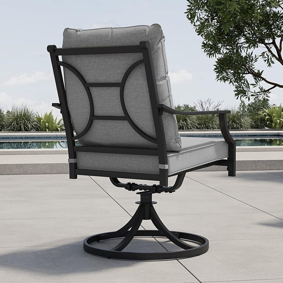 7-Piece Outdoor Dining Set for 6 with Swivel Patio Chairs