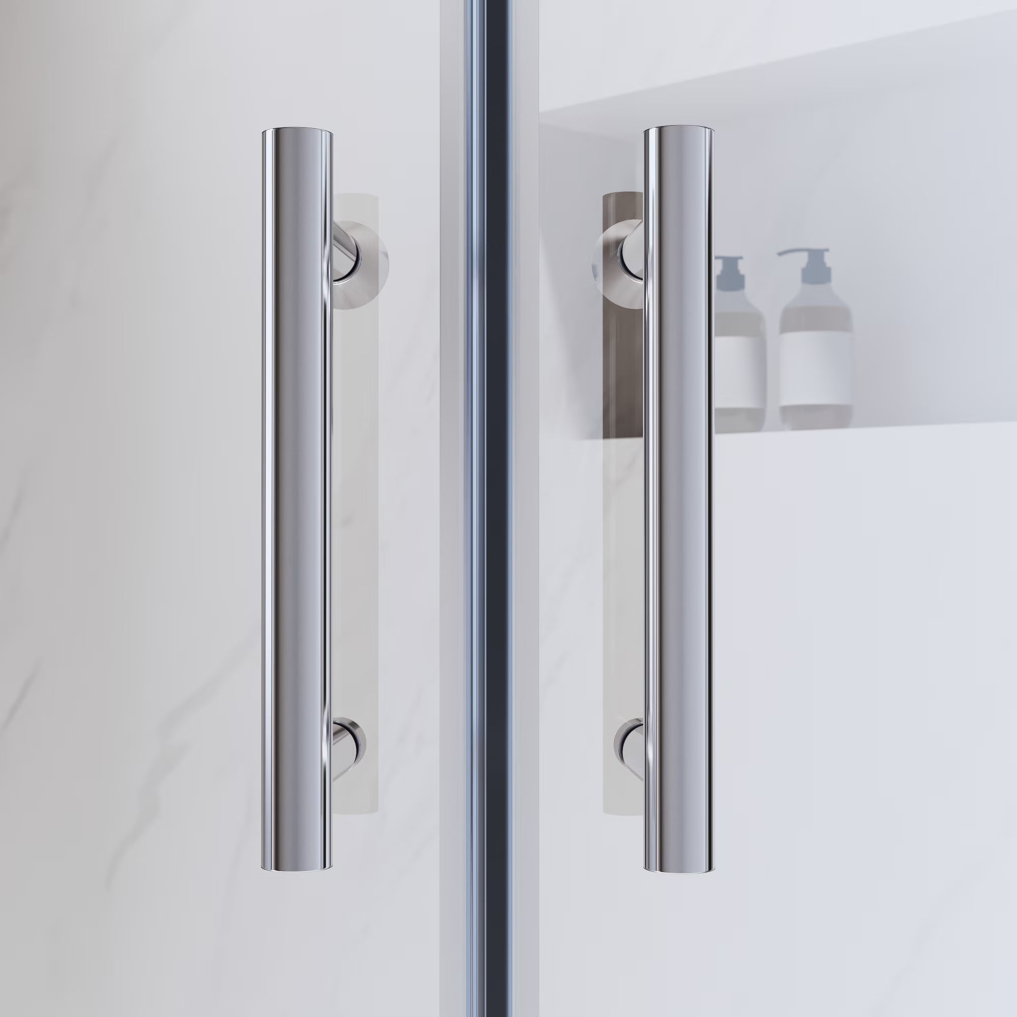 36.7"×36.7"×72" Neo-Round Corner Sliding Shower Enclosure with Chrome Finish