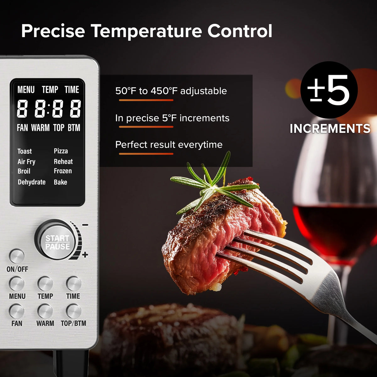 Pro Toaster Oven & Air Fryer, 1800W Oven & Air Fryer Combo, Convection Toaster Oven
