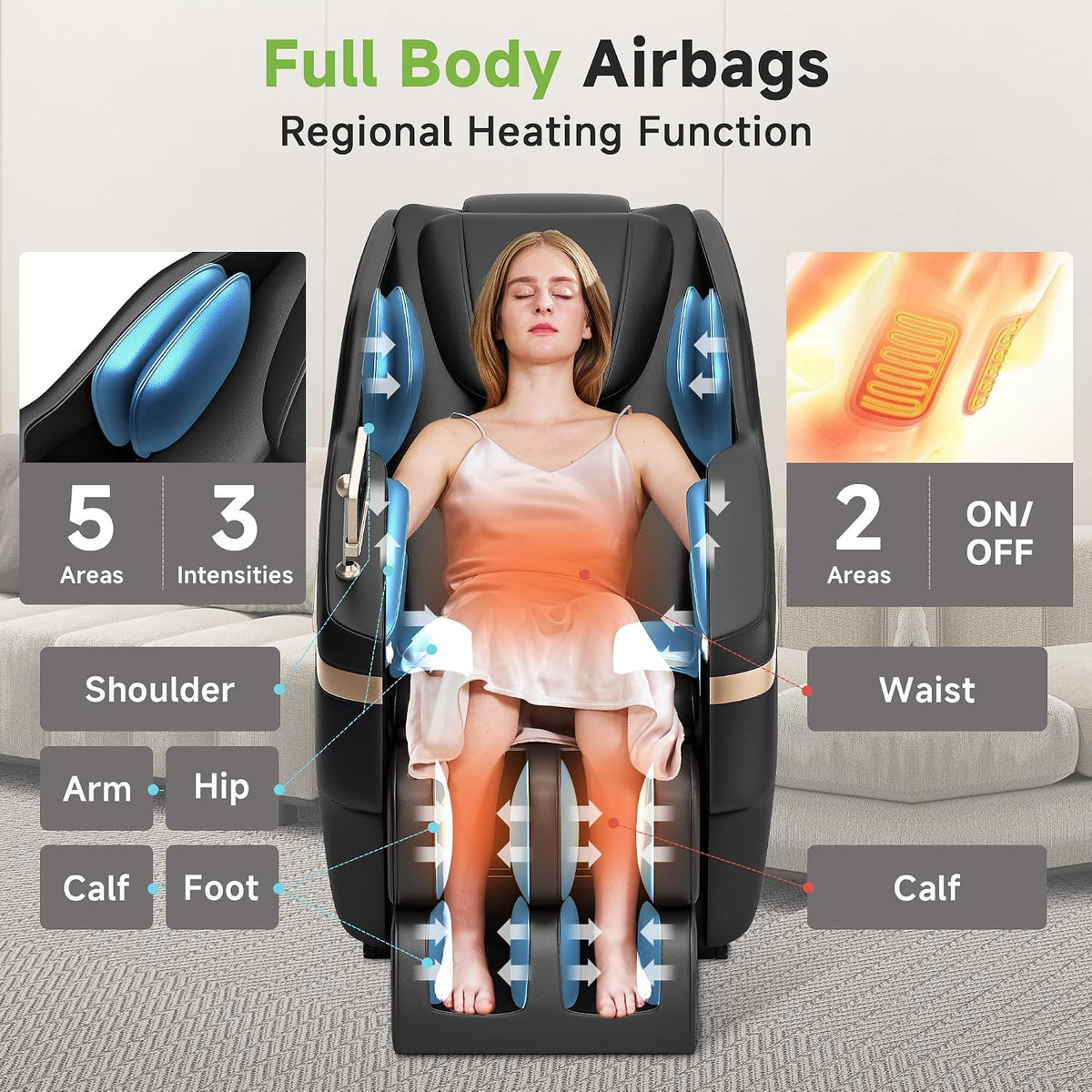 Full Body Shiatsu Massage Chair for Home Relaxation