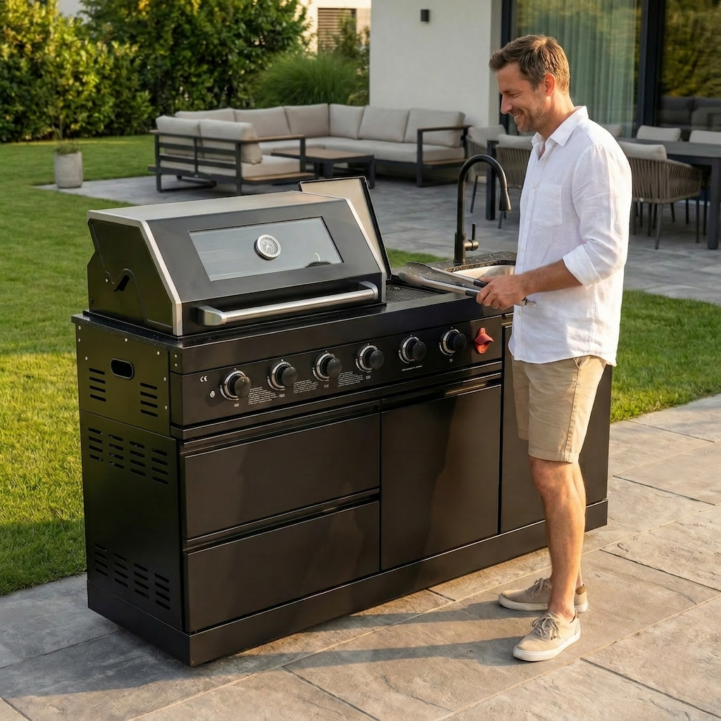 Deluxe Stainless Steel Propane Gas Outdoor Kitchen Grill