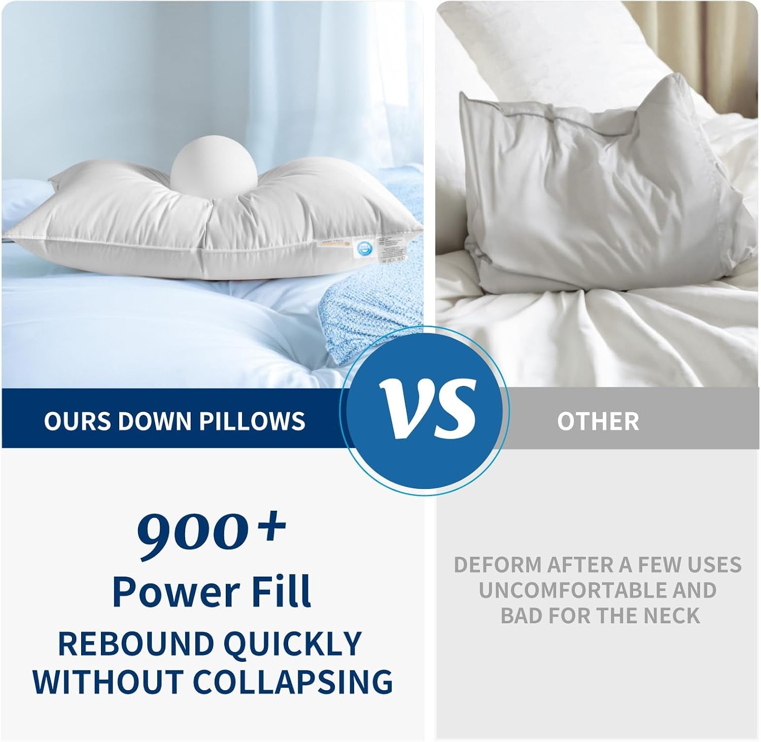 Canadian Luxury Goose down Pillow Queen Size - 900 Fill Power