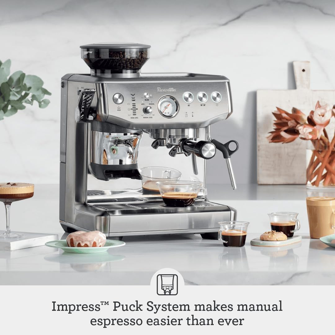 Breville BES876BSS Barista Express Impress, Brushed Stainless Steel