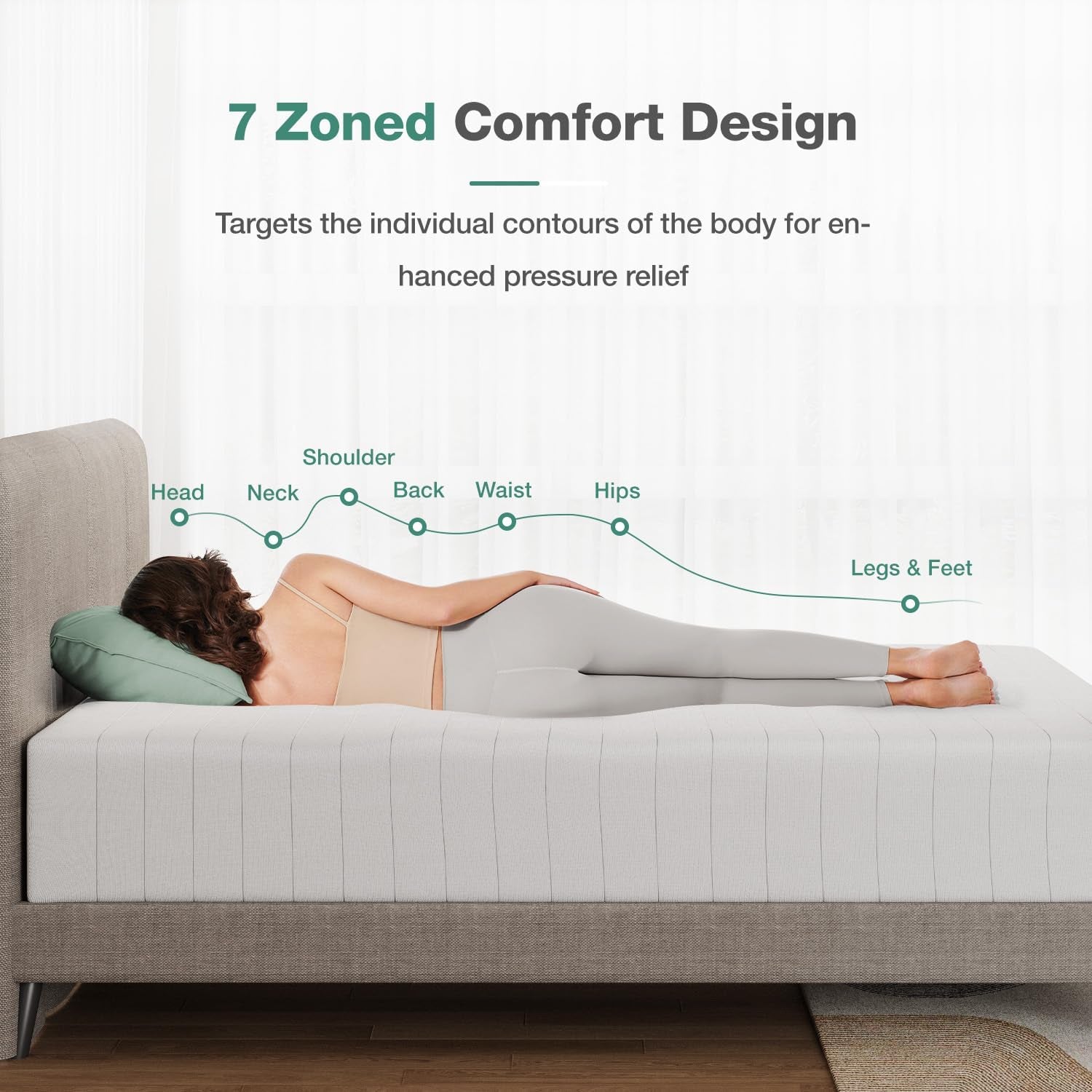 Twin Mattress, 6 Inch Twin Mattress in a Box, Double Side Sleep Foam Mattresses with Breathable Cover for Back & Side Sleeper, Twins Bed Mattresses