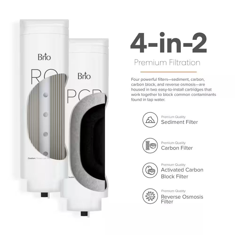 G10-U Reverse Osmosis Water Filtration System with Smart Faucet, 500 GPD, 2:1 Pure to Drain, 5-In-2 Filtration