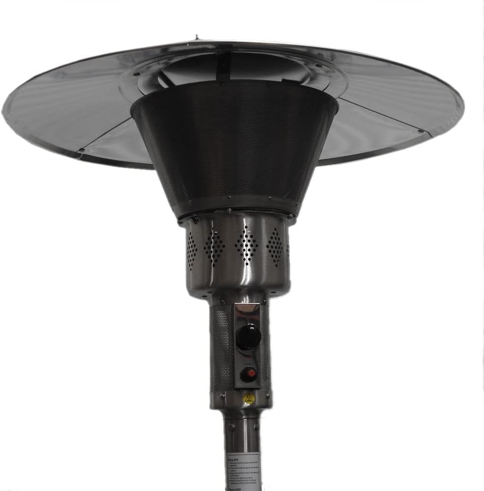 AZ Patio Heaters Commercial Patio Heater in Stainless Steel with 33" Shield