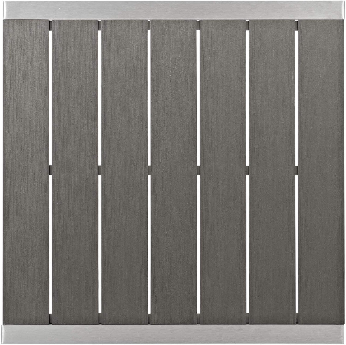 Shore Aluminum 3-Piece Outdoor Patio Pub Bistro Set with 28" Bar Table and Two Bar Stools in Silver Gray