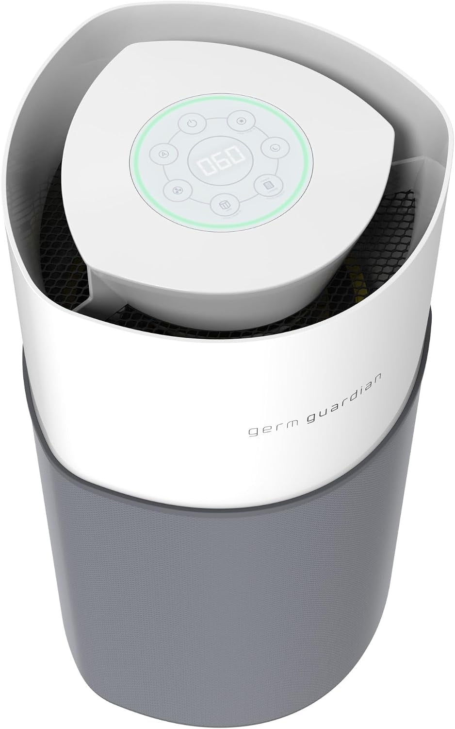 Airsafe+ XL Smart Air Purifier for Bedroom and Home - Wifi and App Enabled - 360-Degree True HEPA Filter - Filters Pet Dander, Dust, Smoke - Air Quality Monitor - AP3250 - Gray & White