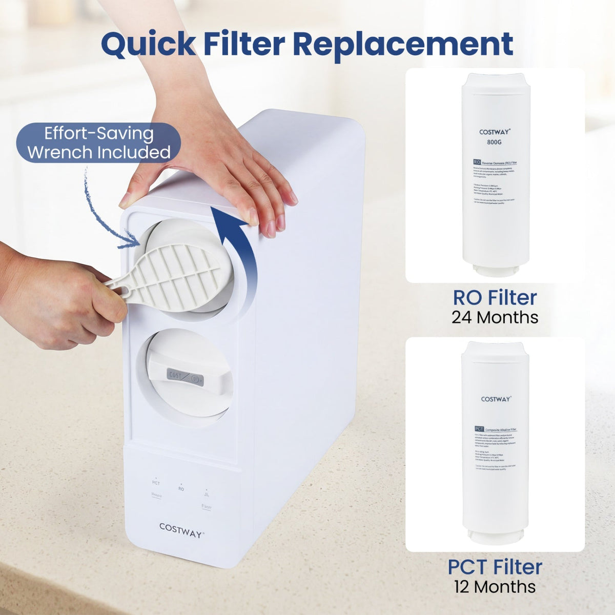 800 GPD Tankless Reverse Osmosis Water Filter System