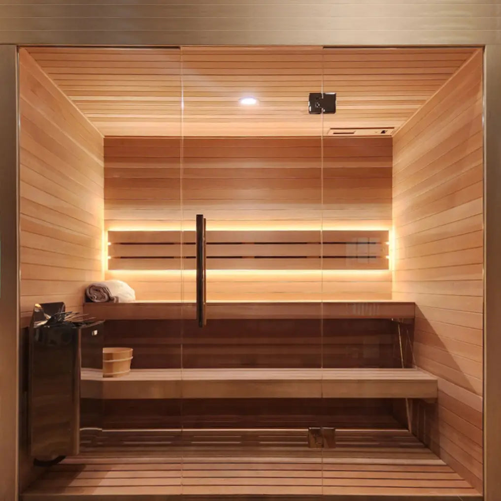Carbon Smart Saunas - 4' x 5' x 8' - by Finnish Sauna Builders