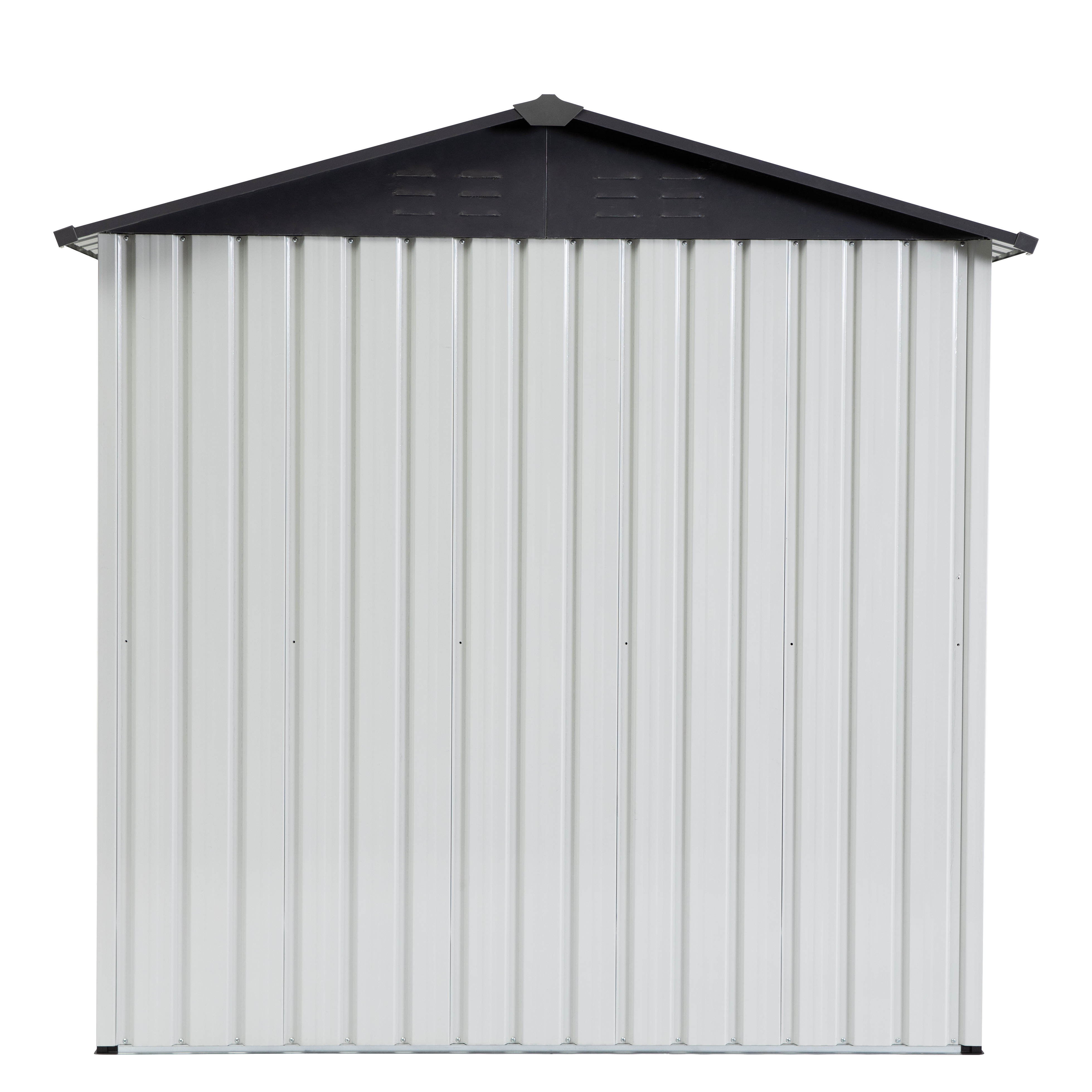 XWT014 Garden Metal Storage Shed Gray White 6x4x6ft outdoor storing tools Rainproof Hinge door version