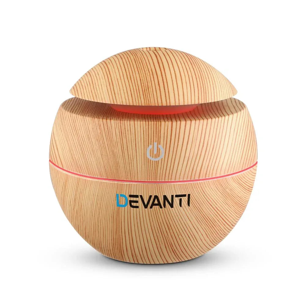 Devanti Aromatherapy Diffuser Aroma Essential Oils Air Humidifier LED