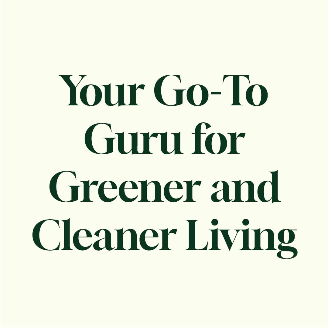 Branding slogan text in dark green typography on cream background