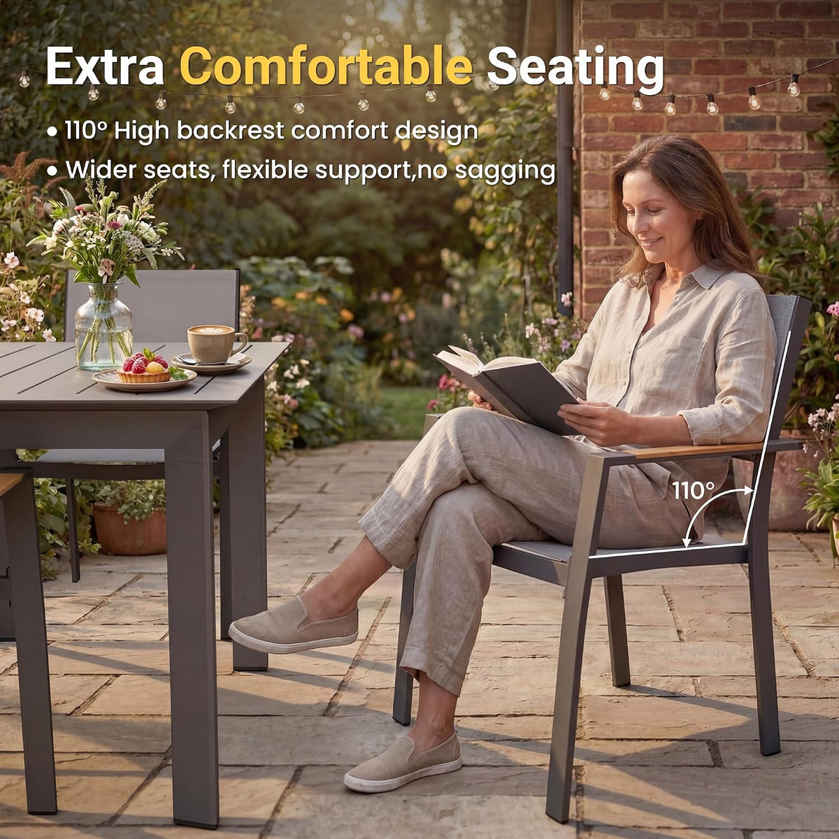 Aluminum Outdoor Patio Table and Chairs Set with 121" L-81 L Expandable Dining Table, 13-Pieces Outdoor Dining Set for 12, Patio Furniture Set with Stackable Quick Drying Chairs, Grey