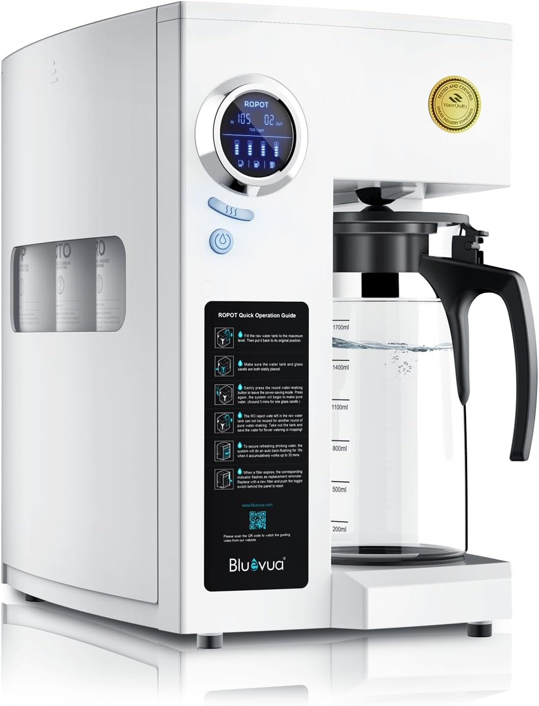 RO100ROPOT Countertop Reverse Osmosis Water Filter System