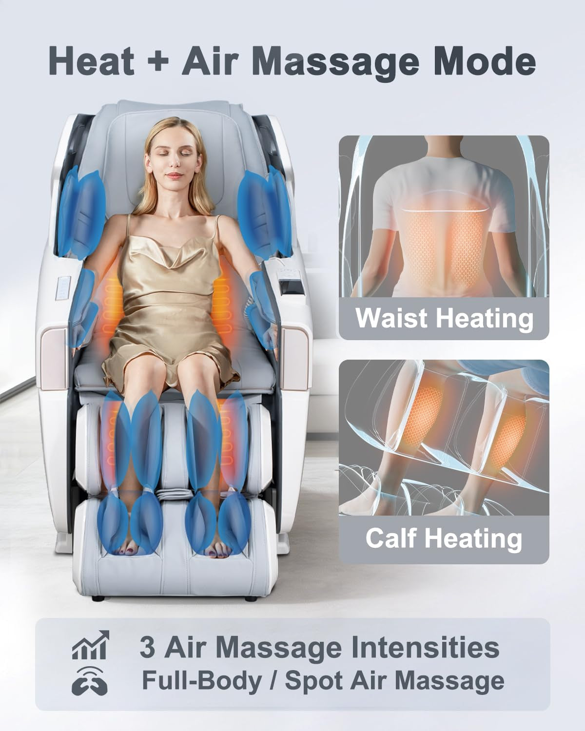 Massage Chair Full Body, Zero Gravity Shiatsu SL Track Recliner