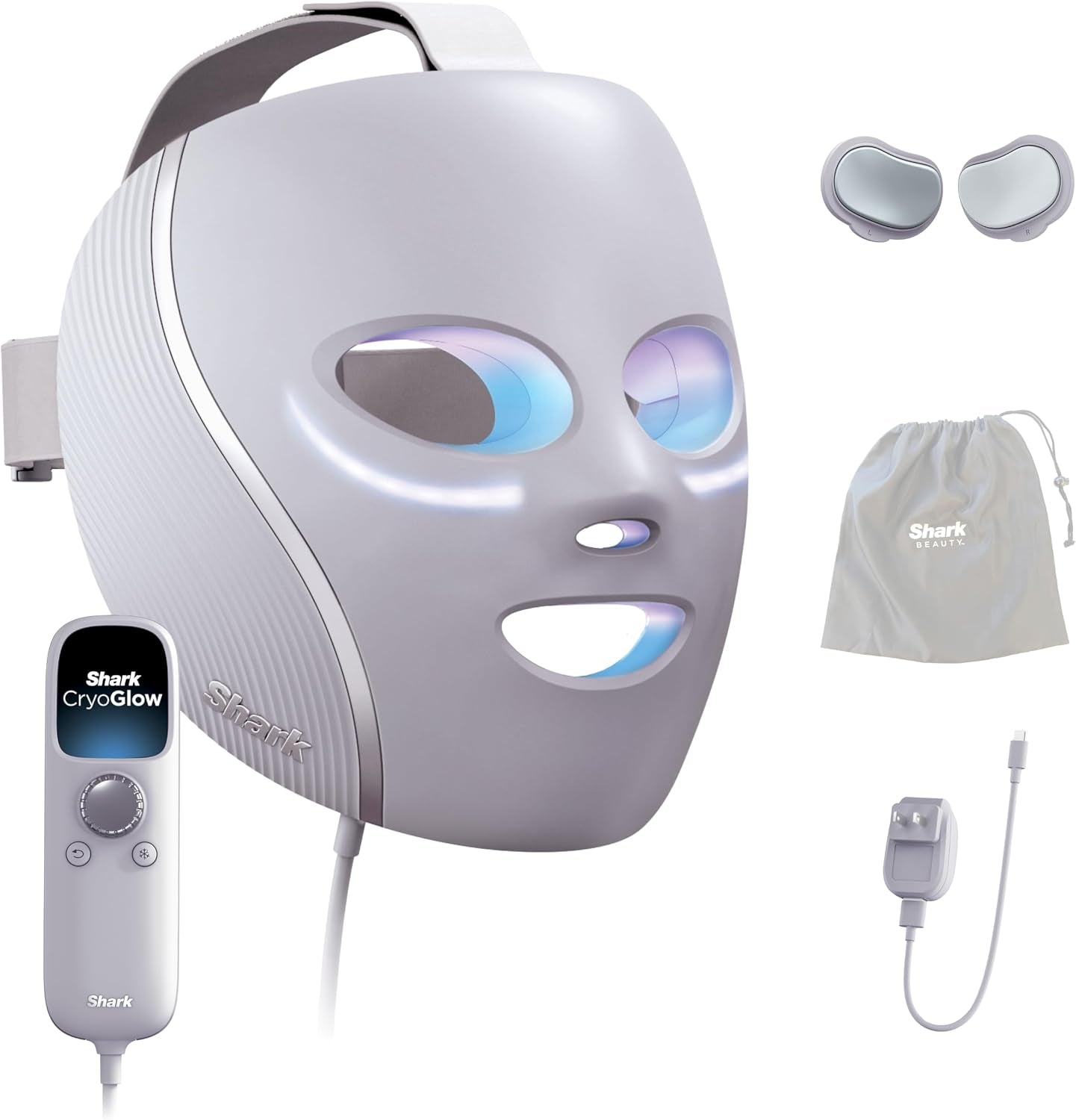 Cryoglow LED Face Mask, Red Light Therapy, Under-Eye Cooling, FW312PL