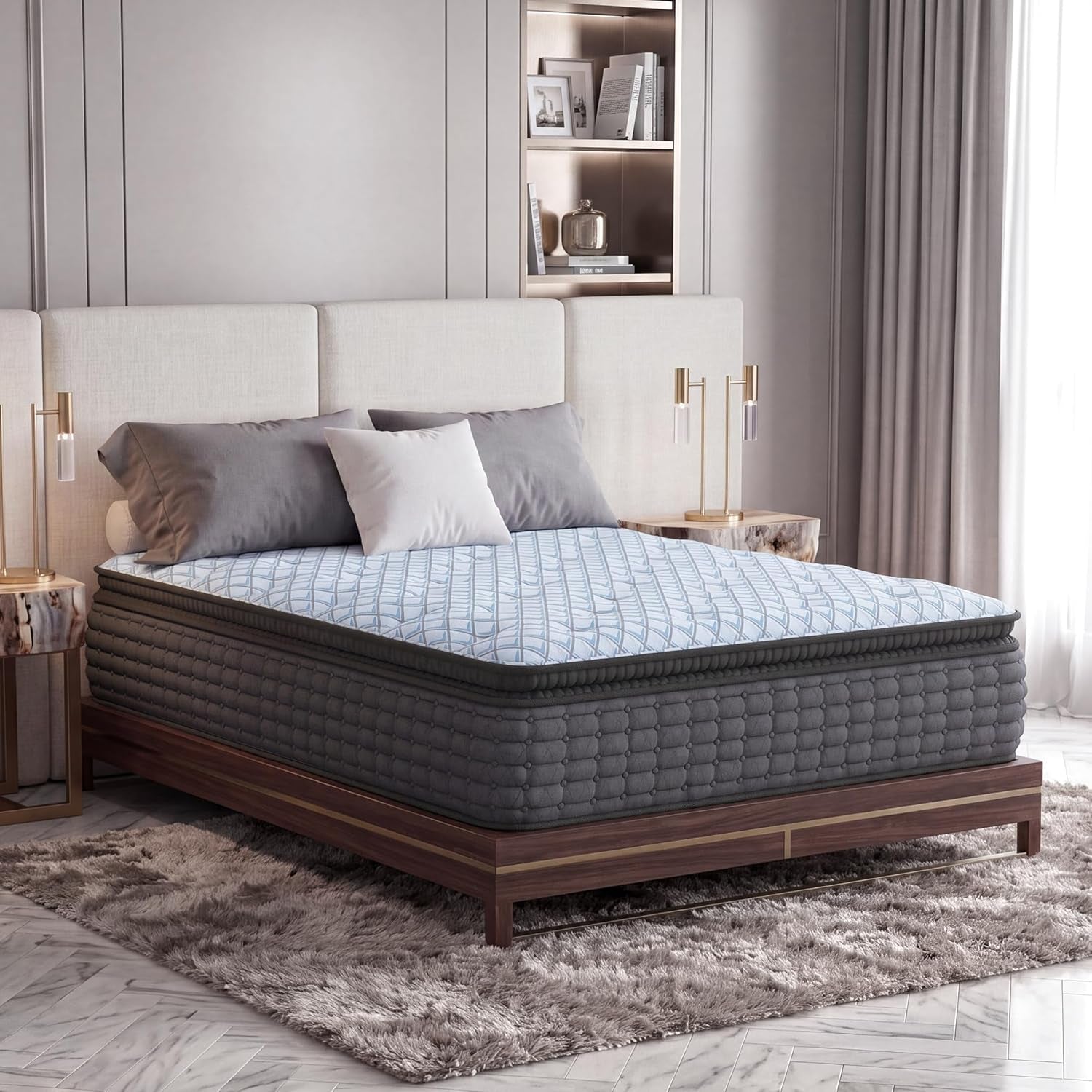 Signature Design by Ashley Hybrid Mattress, Plush King, Pillow Top