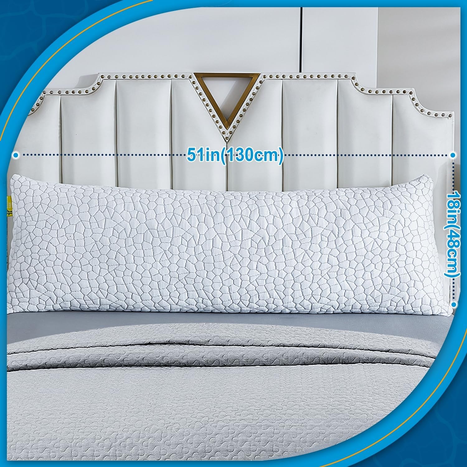 Enhanced Cooling Pillows Queen Size Set of 2 ,Luxury Body Pillows 1 Pack