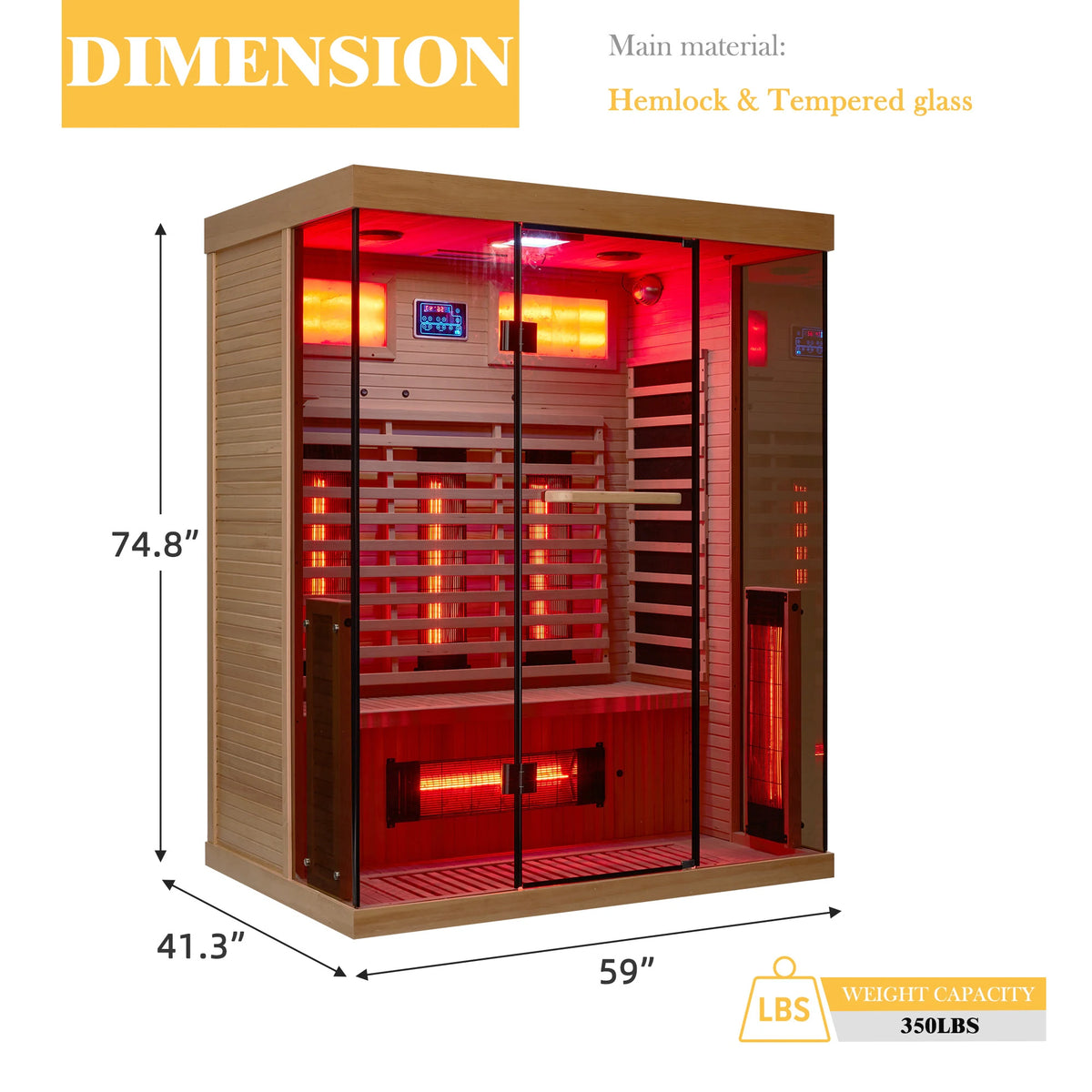 Infrared & Steam Sauna (Varied Sizes & Shapes)