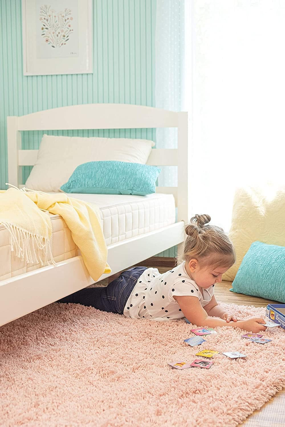 2-In-1 Organic Kids Mattress - Twin Trundle Mattress with Quilted Top and Waterproof Layer - Firm for Kids