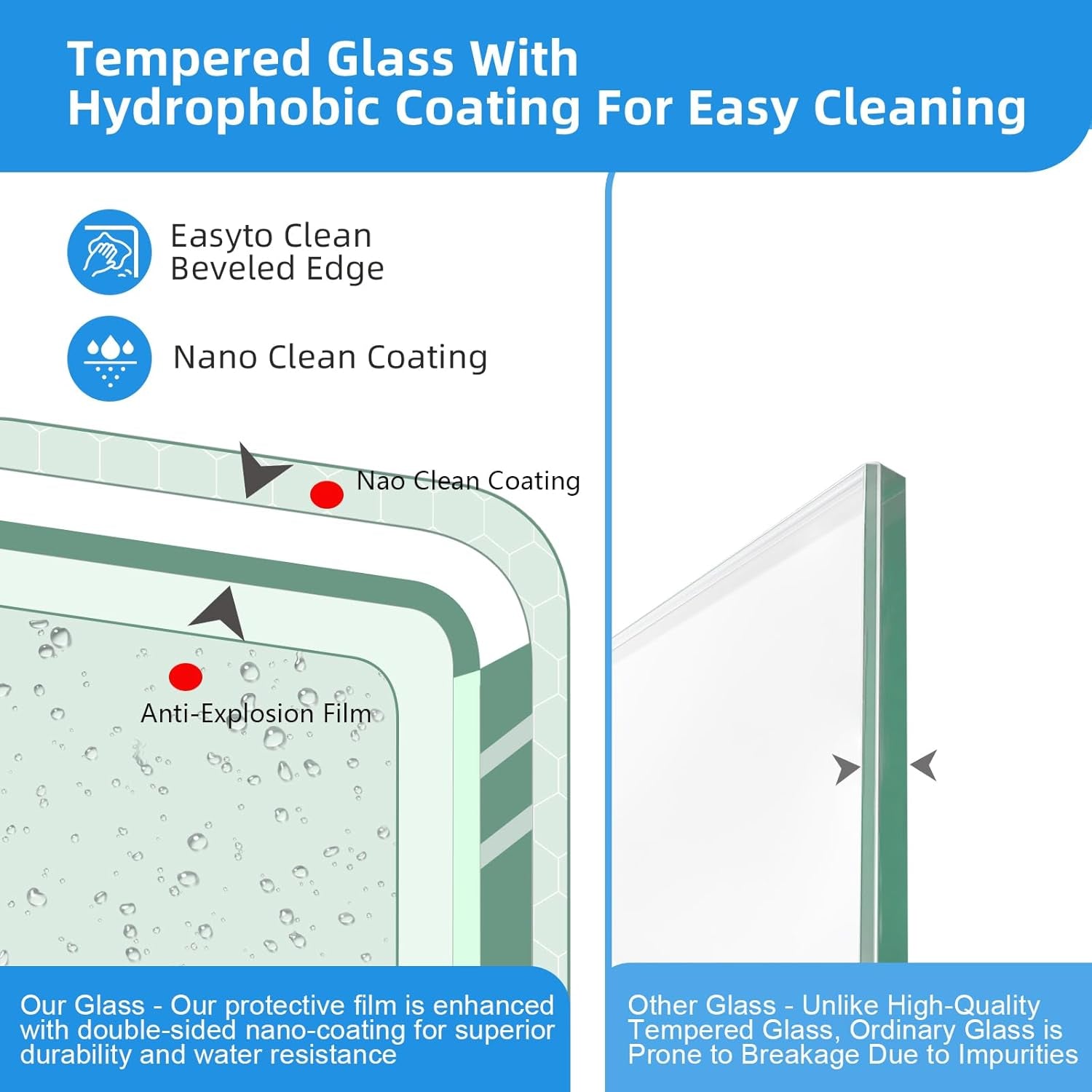 Double Sliding Shower Door,44-48" W X 70" H,Chrome