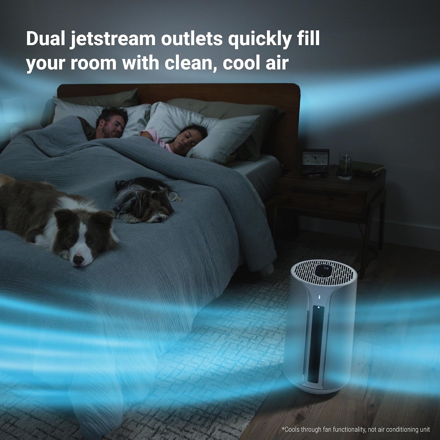 BLUEAIR Comfortpure Most Powerful 3-In-1 Cooling, Heating, Air Purifier – Hepasilent Cleaner for Home, Pets, Allergies, Dust, Odor, Covers 1689 Sqft in 1 Hour – All Season Comfort for Large Rooms